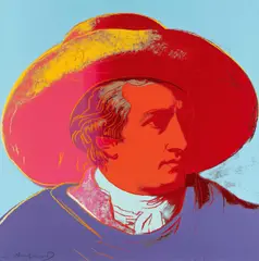 Goethe by Andy Warhol, 1982, Farbserigrafie auf Lenox-Museumskarton, sold Jun 2023