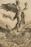 Albrecht Durer, Nemesis (Große Fortuna), um 1501/02, Kupferstich auf Papier