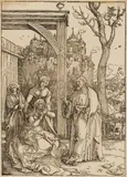 Albrecht Durer, Christi Abschied von seiner Mutter, Holzschnitt auf Papier
