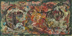 Bernard Schultze, "Pastorale", 1953, Öl auf Hartfaserplatte