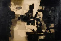 Hubert Berke, "Hard Trials", 1957, Öl auf Leinwand