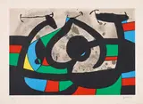 Aus: Le Lézard aux Plumes d'Or by Joan Miró, 1971, Farblithografie auf Japan, sold Apr 2023