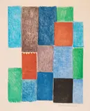 Sonia Delaunay, Planche 10 (Aus: Avec moi-même), 1970, Farbradierung auf Bütten