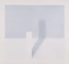 Gerhard Richter, Schattenbild I, 1968, Lichtdruck in Blaugrau auf Karton