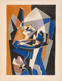 Gino Severini, Abstrahiertes Stillleben, Farblithografie auf Bütten