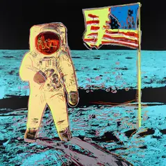 Moonwalk (Yellow) 11.404 by Andy Warhol, 2020, Farbserigrafie auf leichtem Karton, sold May 2023