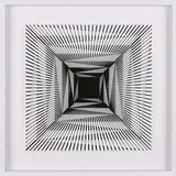 Marcello Morandini, Komposition 655 B, 2017, Serigrafie auf Acryl über Baumwollpapier, in Holzrahmen