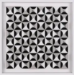 Komposition 607 by Marcello Morandini, 2017, Farbserigrafie auf Acryl über Baumwollpapier, in Holzrahmen, sold Mar 2023