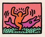 Keith Haring, Ohne Titel (Aus: Pop Shop V), 1989, Farbserigrafie auf Velin