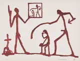 A. R. Penck, Aus: Kölner Kunstmarkt 1970, 1970, Farbserigrafie auf Velin. Im originalen Umschlag