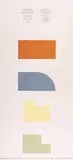 Robert Mangold, Robert Mangold, 1977/78, Künstlerbuch (Leporello) mit 9 Farbserigrafien auf Fabriano (Wasserzeichen). Mit Wandhalterung in der originalen Verpackung