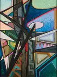 Franz Alfred Theophil Winter, "Aufstieg", 1946, Öl auf Hartfaser