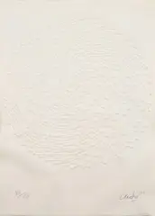 Günther Uecker, Spirale, 2000, Prägedruck auf Bütten