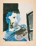 Le Peintre by Pablo Picasso, 1963, Farbcollotypie auf Bütten, sold Apr 2023
