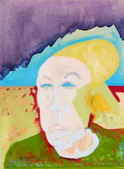 Stefan Wewerka, Ohne Titel, 1976, Mischtechnik auf Leinwand