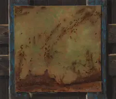 Gerd Baukhage, "Grüne Platte", 1976, Mischtechnik auf Leinwand