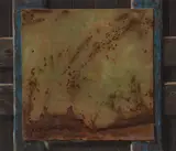 Gerd Baukhage, "Grüne Platte", 1976, Mischtechnik auf Leinwand
