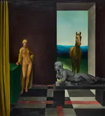 Hans Wildermann, "Stilleben 'Olympia'", 1932, Öl auf Holz