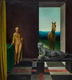 Hans Wildermann, "Stilleben 'Olympia'", 1932, Öl auf Holz