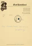 Joseph Beuys, Freier Demokratischer Sozialismus, 1971, Tinte auf gelbem Briefpapier