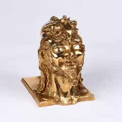 König David by Ernst Fuchs, 1975, Bronze, goldfarben patiniert, sold Mar 2023