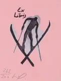 Peter Doig, The Wonders of Ski-ing, 2007, Farboffset-Ex-Libris auf Velin, lose eingelegt in Publikation