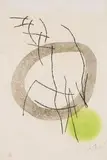 Joan Miró, Aus: Miranda et la Spirale, 1979, Vorzugsausgabe. Farbradierung auf Japan (gerahmt), dazu Publikation mit 2 Märchen von André Pieyre de Mandiargues, jeweils mit Farbradierung als Buchdeckel