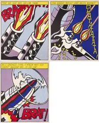 As I opened fire by Roy Lichtenstein, Jeweils: Farboffsetlithografie auf leichtem Karton, sold May 2023