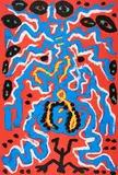 A. R. Penck, Ohne Titel, Farbserigrafie auf Bütten