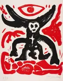 A. R. Penck, Pilatus, 1992, Farblithografie auf Bütten