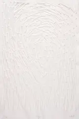 Günther Uecker, Woge, 2001, Prägedruck auf Bütten