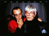 Andy Warhol and Keith Haring at Palladium N.Y by Nan Goldin, 1985, Dye destruction print, sold Jun 2023