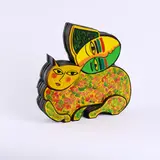 Guillaume Cornelis van Beverloo, Chat et femme sur l'herbe, Farbserigrafie und Acryl auf Holz