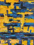 Bernd Schwarzer, "Europabild (-Gold-Blau-)"