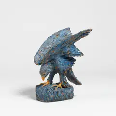 Bernd Schwarzer, Europäischer Adler, Bronze, farbig gefasst