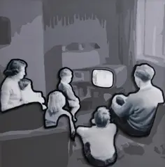 Joseph Marr, Family TV 4, 2004, Digitaler Druck auf Acrylglas