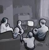 Joseph Marr, Family TV 4, 2004, Digitaler Druck auf Acrylglas