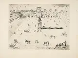 La grande Place des Vosges, du temps de Louis XIII by Salvador Dalí, 1958, Radierung auf Arches (Wasserzeichen), sold Oct 2023