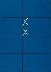 Jo Delahaut, "Aire Bleue", 1979, Öl auf Leinwand