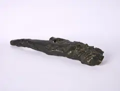Rudolf Schoofs, Auf einem Bein, 1964, Bronze, dunkelbraun patiniert