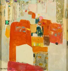 Pierre Le Sueur, Autobus à Londres, 1958, Öl auf Leinwand
