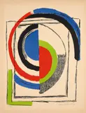 Ohne Titel by Sonia Delaunay, Farblithografie auf Bütten, sold Oct 2023