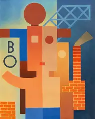 Augustin Tschinkel, "B.O." (Betriebsorganisation), 1928/1978, Öl auf Leinwand