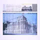 Christo, Wrapped Reichstag. Project for Berlin, 1993/94, Farboffset auf leichtem Karton
