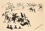 Pablo Picasso, Suerte de Varas (Aus: La Tauromaquia o Arte de Torear), 1957, Aquatinta auf Japan
