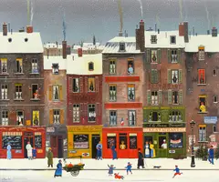 Michel Delacroix, "A la bonne franquette", Öl auf Leinwand