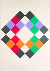 Ohne Titel by Max Bill, 1978, Farbserigrafie auf leichtem Karton, sold May 2023