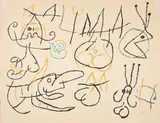 Joan Miró, Aus: Ubu aux Baléares, 1971, Farblithografie auf Arches (Wasserzeichen)