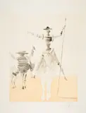 Salvador Dalí, Don Quichotte et Sancho Panca, 1968/1980, Kaltnadel und Farbaquatinta auf Japan