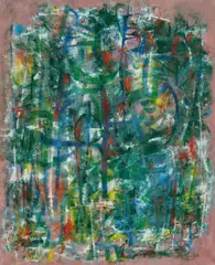 Wald by Heinz Trökes, 1956, Öl auf Leinwand, sold Jun 2023